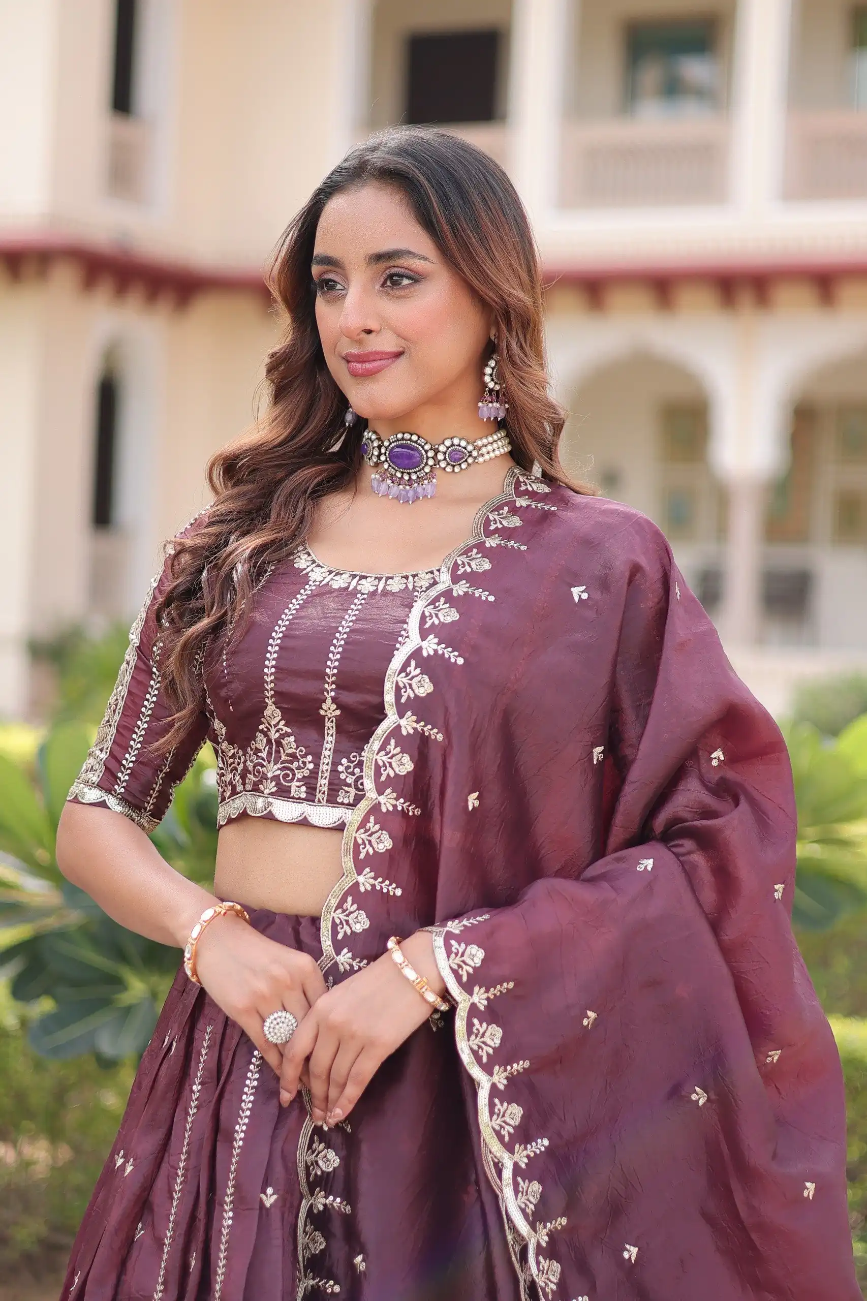 KA 5056 Onion Gold Crush Lehenga Choli with Embroidery Work & Zari Work. Best Price ₹2599. Delivery 4-6 Working Days. Shop now. | Bollywood Lehenga, Creative Lehenga, Designer Lehenga, Embroidered Lehenga, Lehenga, Party Wear Lehenga