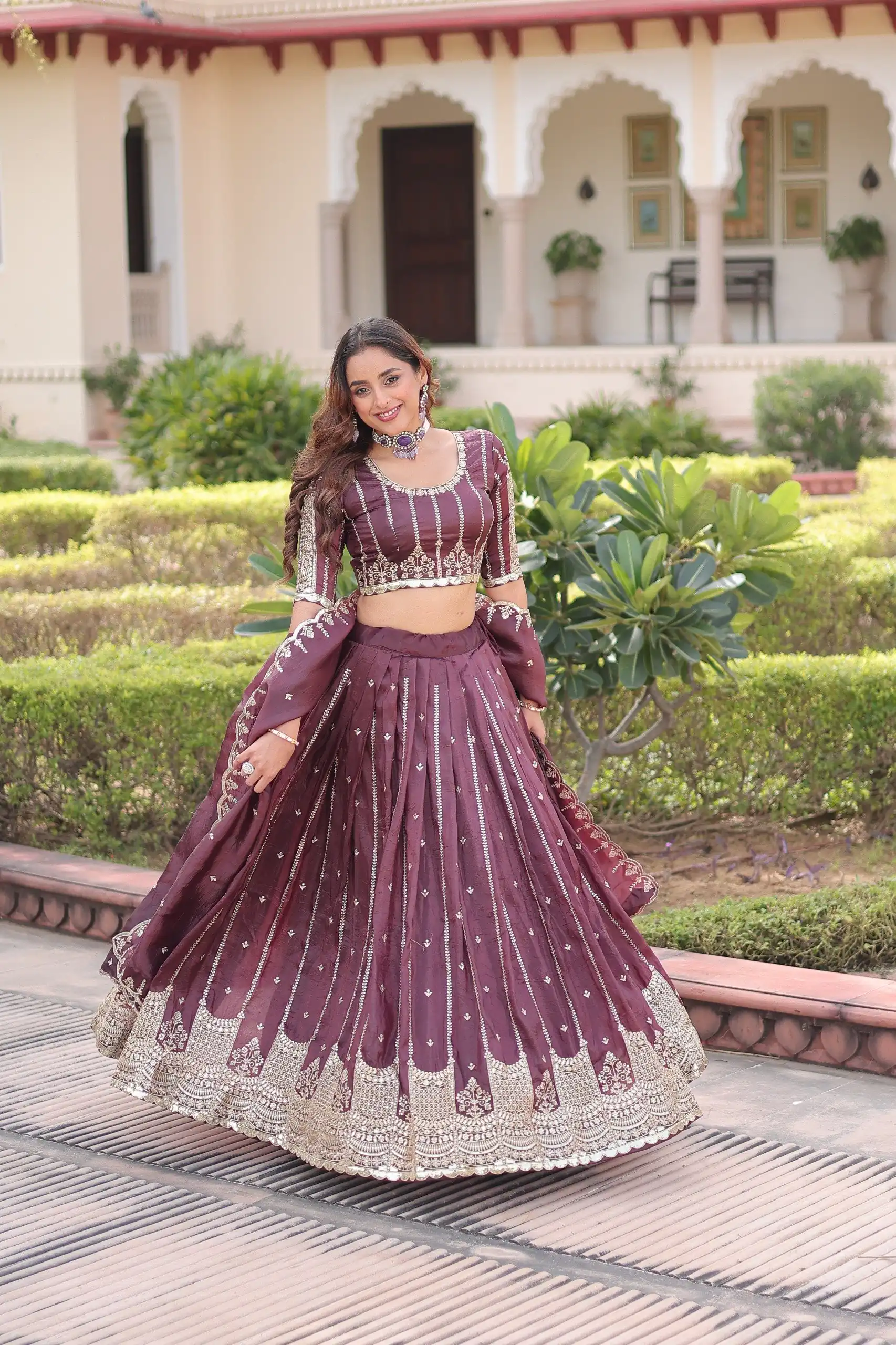 KA 5056 Onion Gold Crush Lehenga Choli with Embroidery Work & Zari Work. Best Price ₹2599. Delivery 4-6 Working Days. Shop now. | Bollywood Lehenga, Creative Lehenga, Designer Lehenga, Embroidered Lehenga, Lehenga, Party Wear Lehenga