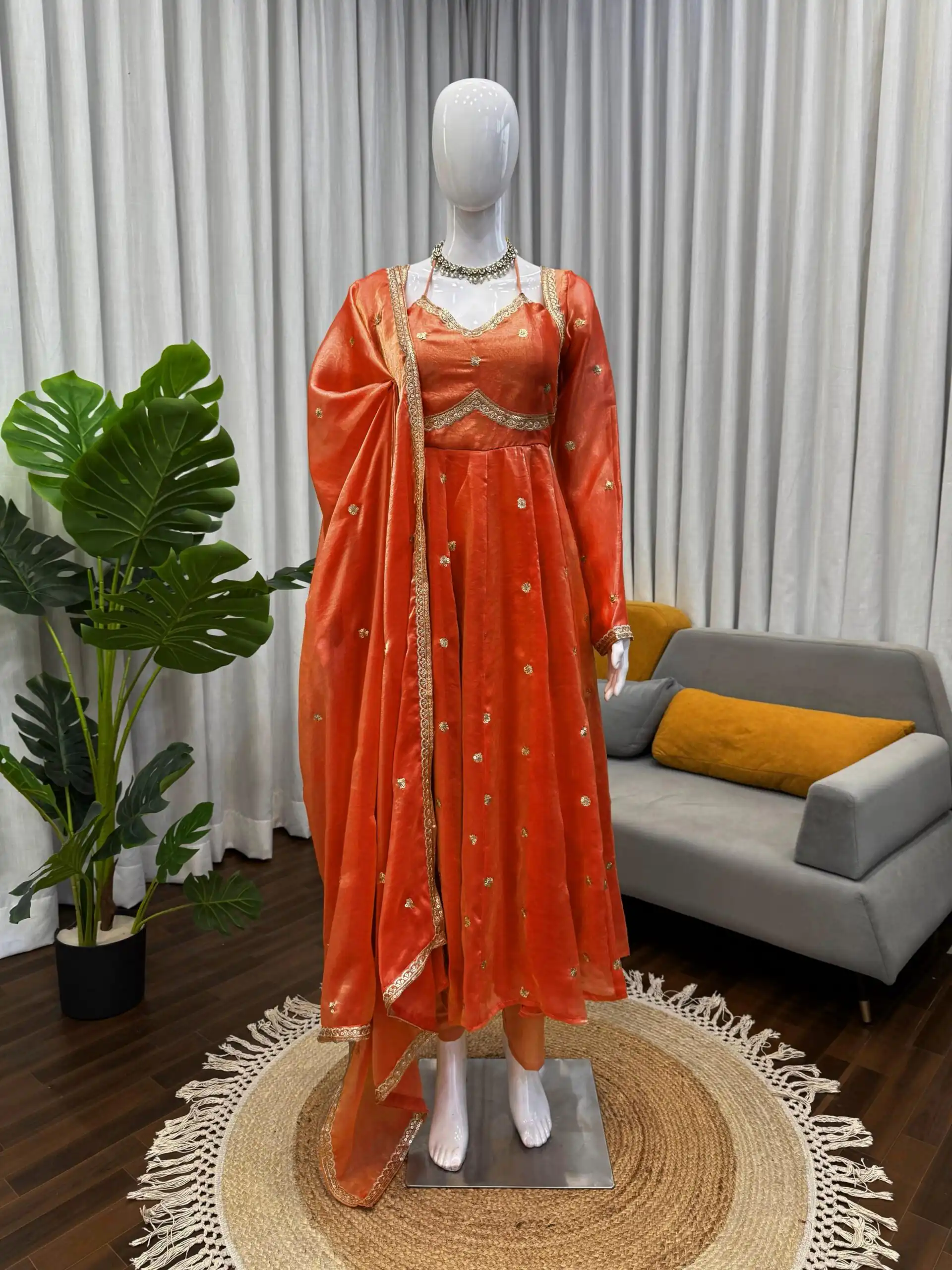 RTC 5936 Orange Fendy Silk Salwar Suit with Lace Work. Wedding, Party, Festive, Events Exclusive Offer ₹2149. Delivery 4-6 Working Days. Shop now. | Casual Suits, Jump Suits, Tops & Bottoms, Track Suits, Trendy Wear, Creative suits, Designer Suits, Palazzo Suits, Party Wear Suits, Patiala Suits, Salwar suit, Straight Suits
