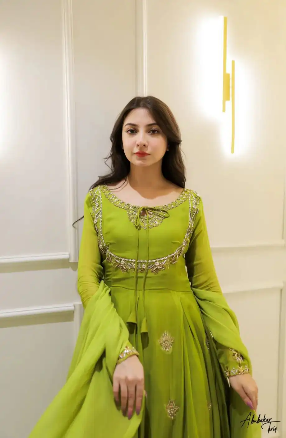 LG 2047 Parrot Green in Color Georgette Embroidery Work Gown . Wedding, Party, Festive, Events Grab it for ₹1949. Delivery 4-6 Working Days. Shop now. | Bollywood Gowns, Creative Gowns, Designer Gowns, Embroidered Gowns, Gowns, Party Wear Gowns