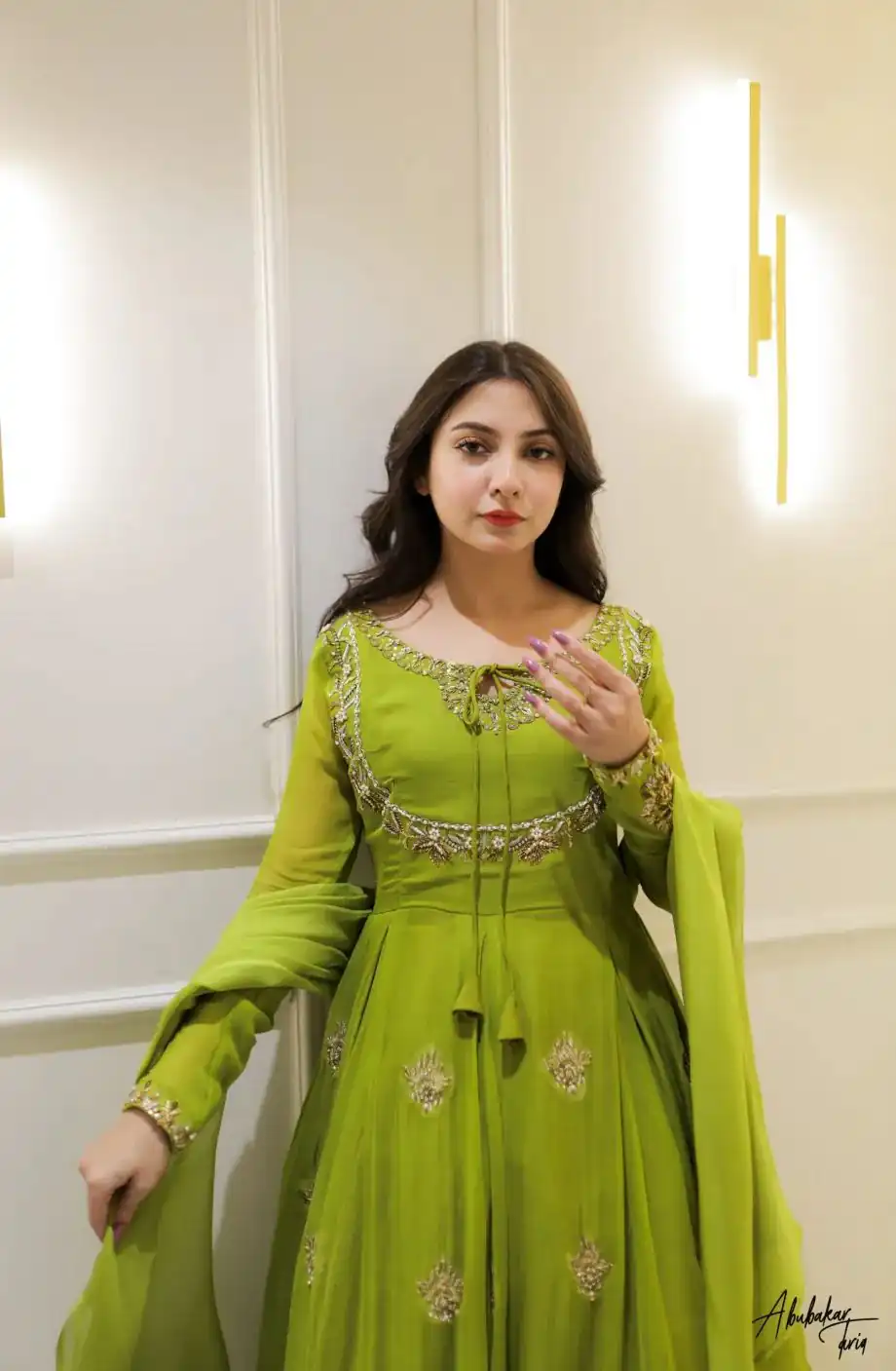 LG 2047 Parrot Green in Color Georgette Embroidery Work Gown . Wedding, Party, Festive, Events Grab it for ₹1949. Delivery 4-6 Working Days. Shop now. | Bollywood Gowns, Creative Gowns, Designer Gowns, Embroidered Gowns, Gowns, Party Wear Gowns