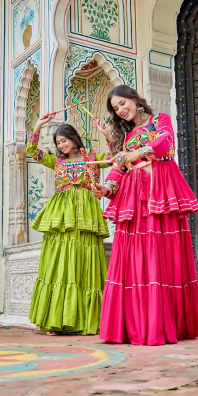 Ram 120 Parrot Green in Pure Cotton Mirror Work & Gamthi Work Lehenga Choli . Exclusive Offer ₹3049. Delivery 4-6 Working Days. Shop now. | Bollywood Lehenga, Creative Lehenga, Designer Lehenga, Embroidered Lehenga, Lehenga, Party Wear Lehenga