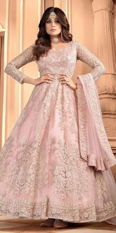 FC 8356 Peach in Color Heavy Net Embroidery Work Salwar Suit . Wedding, Party, Festive, Events, Special Price ₹3199. Delivery 4-6 Working Days. Shop now. | Casual Suits, Jump Suits, Tops & Bottoms, Track Suits, Trendy Wear, Creative suits, Designer Suits, Palazzo Suits, Party Wear Suits, Patiala Suits, Salwar suit, Straight Suits