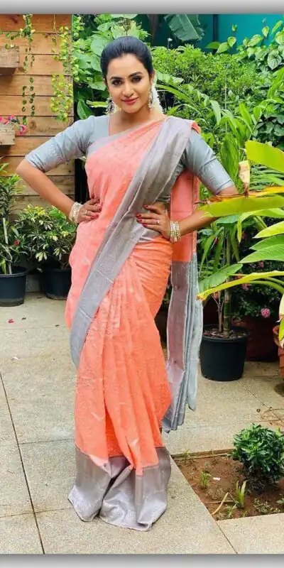 KP 1034 Peach Soft Lichi Silk Saree with Lace Border & Lace Work. Affordable Price ₹1449. Delivery 4-6 Working Days. Shop now. | Creative Sarees, Embroidered Sarees, Bollywood Sarees, Designer Sarees, Ethnic Saree, Modern Digital sarees, Party Wear Sarees, Sarees