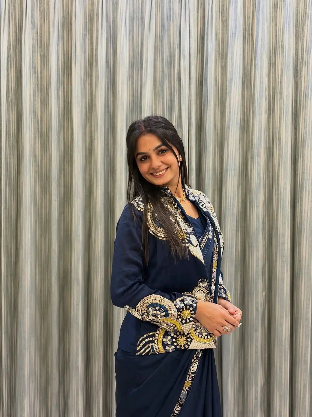 BE 433 Peacock Blue Color French Crape Saree with Embroidery Work. Best Price ₹2099. Delivery 4-6 Working Days. Shop now. | Creative Sarees, Bollywood Sarees, Designer Sarees, Embroidered Sarees, Ethnic Saree, Modern Digital sarees, Party Wear Sarees, Sarees