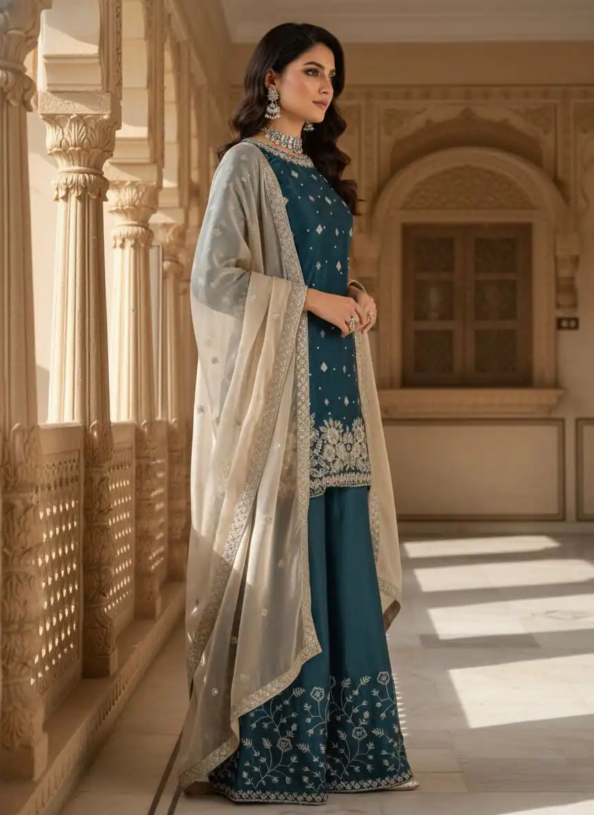 KD 1549 Peacock Blue Sequence Work Organza Silk Salwar Suit with Designer Work. Affordable Price ₹2149. Delivery 4-6 Working Days. Shop now. | Casual Suits, Jump Suits, Tops & Bottoms, Track Suits, Trendy Wear, Creative suits, Designer Suits, Palazzo Suits, Party Wear Suits, Patiala Suits, Salwar suit, Straight Suits