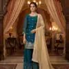 KD 1549 Peacock Blue Sequence Work Organza Silk Salwar Suit with Designer Work. Affordable Price ₹2149. Delivery 4-6 Working Days. Shop now. | Casual Suits, Jump Suits, Tops & Bottoms, Track Suits, Trendy Wear, Creative suits, Designer Suits, Palazzo Suits, Party Wear Suits, Patiala Suits, Salwar suit, Straight Suits