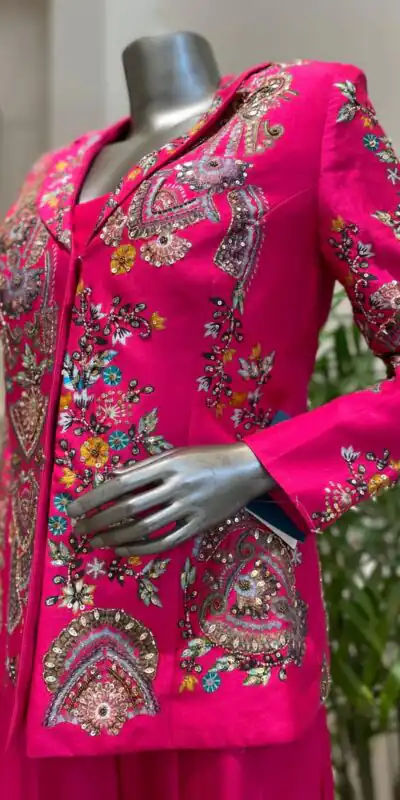 BE 436 Pink Chinon Salwar Suit with Embroidery Work. Wedding, Party, Festive, Now at just ₹2399. Delivery 4-6 Working Days. Shop now. | Casual Suits, Jump Suits, Tops & Bottoms, Track Suits, Trendy Wear, Creative suits, Designer Suits, Palazzo Suits, Party Wear Suits, Patiala Suits, Salwar suit, Straight Suits