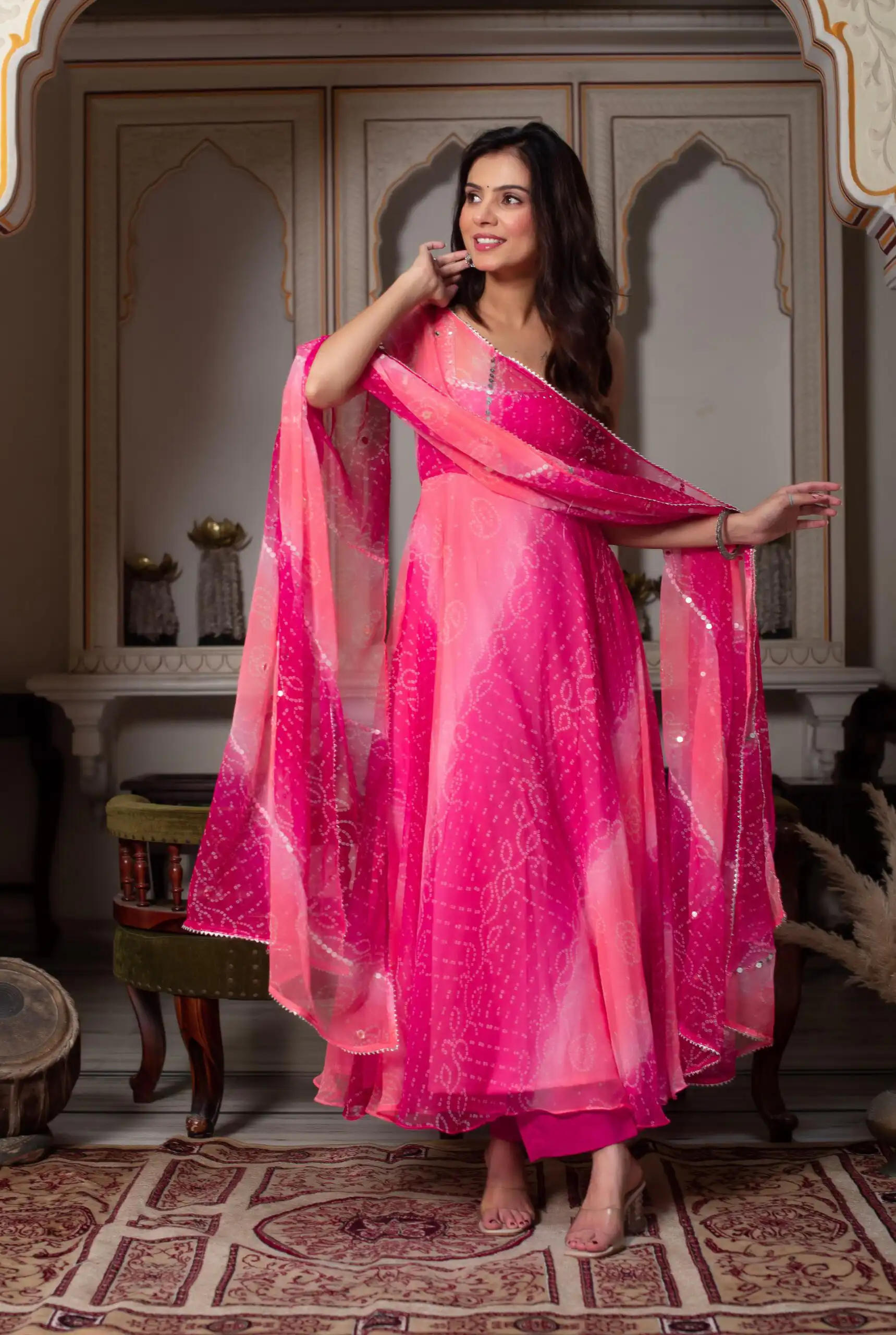 RTC 5952 Pink Faux Georgette Salwar Suit with Mirror Work & Digital Print. Available at ₹2149 only. Delivery 4-6 Working Days. Shop now. | Casual Suits, Jump Suits, Tops & Bottoms, Track Suits, Trendy Wear, Creative suits, Designer Suits, Palazzo Suits, Party Wear Suits, Patiala Suits, Salwar suit, Straight Suits