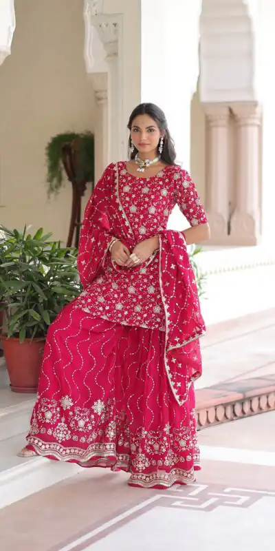 KA 1210 Pink in Georgette. Embroidery Work & Sequins Work Salwar Suit Grab it for ₹2599. Delivery 4-6 Working Days. Shop now. | Casual Suits, Jump Suits, Tops & Bottoms, Track Suits, Trendy Wear, Creative suits, Designer Suits, Palazzo Suits, Party Wear Suits, Patiala Suits, Salwar suit, Straight Suits
