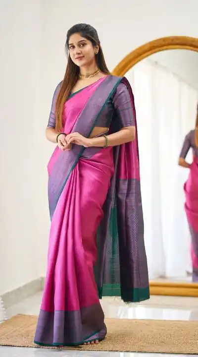 KPR 177 Pink in Soft Lichi Silk Jacquard Work Designer Work Saree . Now at just ₹1449. Delivery 4-6 Working Days. Shop now. | Creative Sarees, Embroidered Sarees, Bollywood Sarees, Designer Sarees, Ethnic Saree, Modern Digital sarees, Party Wear Sarees, Sarees