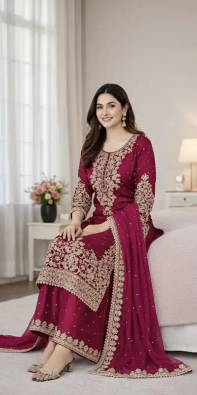 SSR 535 Pink Color in Organza Silk Embroidery Work Salwar Suit . Available at ₹2399 only. Delivery 4-6 Working Days. Shop now. | Casual Suits, Jump Suits, Tops & Bottoms, Track Suits, Trendy Wear, Creative suits, Designer Suits, Palazzo Suits, Party Wear Suits, Patiala Suits, Salwar suit, Straight Suits