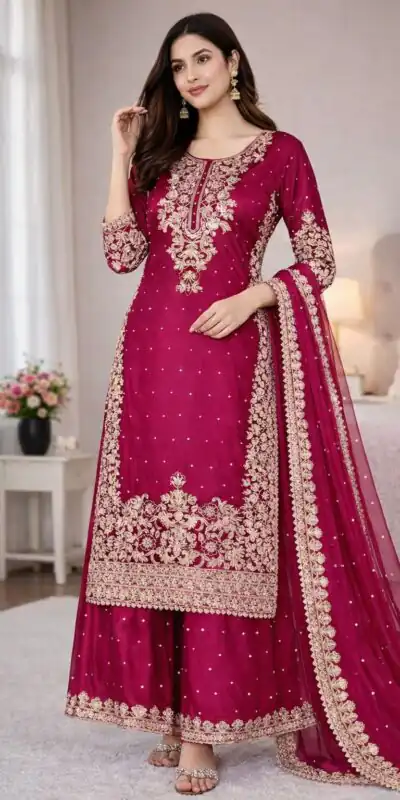 SSR 535 Pink Color in Organza Silk Embroidery Work Salwar Suit . Available at ₹2399 only. Delivery 4-6 Working Days. Shop now. | Casual Suits, Jump Suits, Tops & Bottoms, Track Suits, Trendy Wear, Creative suits, Designer Suits, Palazzo Suits, Party Wear Suits, Patiala Suits, Salwar suit, Straight Suits