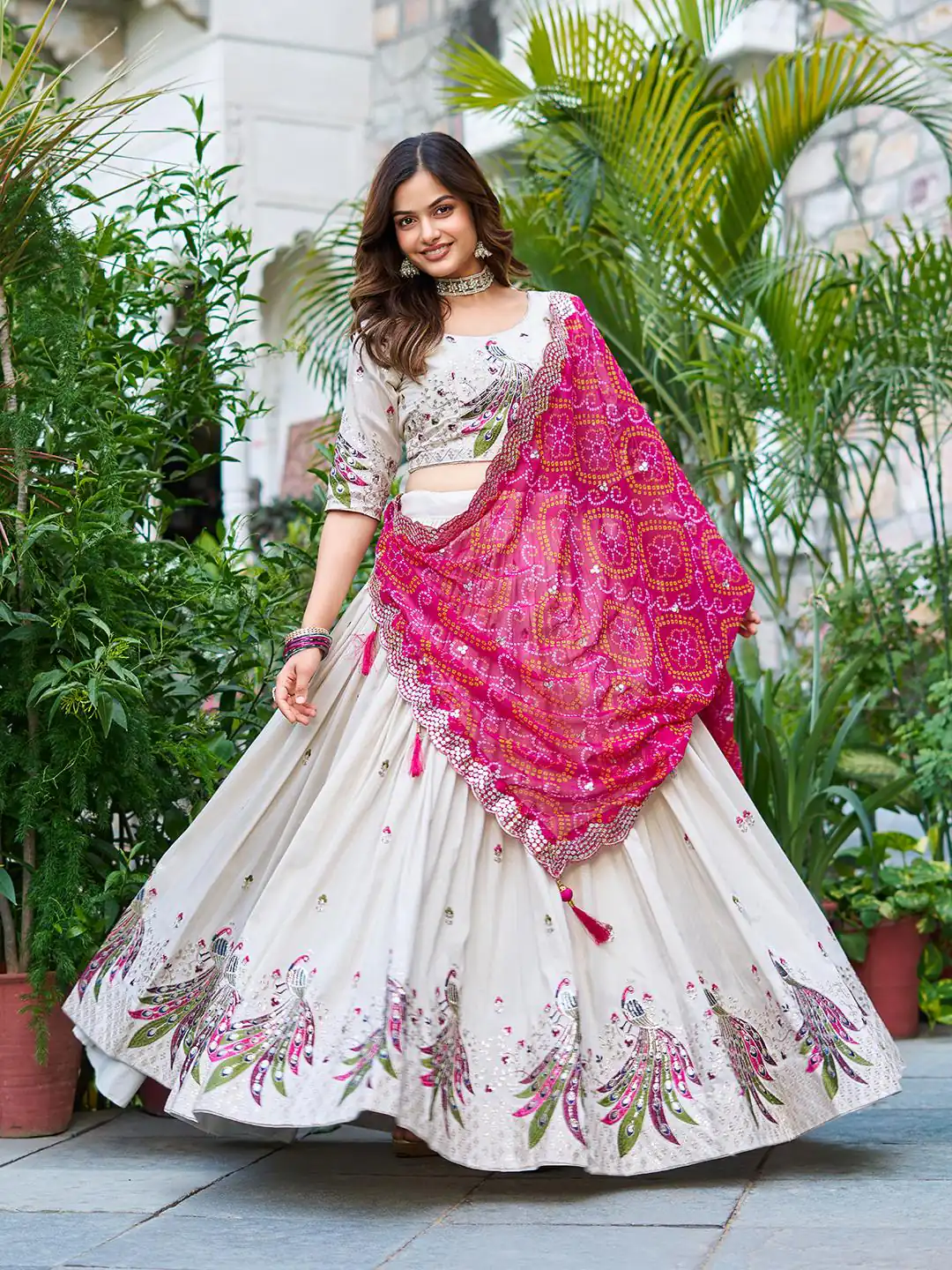 Ram 102 Pink Color Pure Tissue silk Lehenga Choli with Embroidery Work. Grab it for ₹3249. Delivery 4-6 Working Days. Shop now. | Bollywood Lehenga, Creative Lehenga, Designer Lehenga, Embroidered Lehenga, Lehenga, Party Wear Lehenga