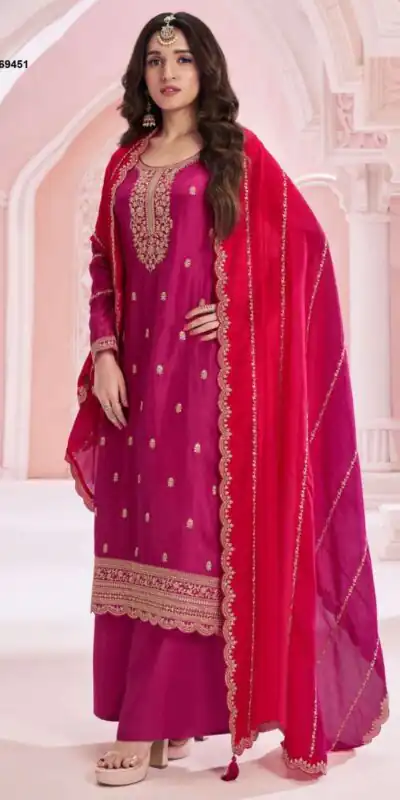 FC 69451 Pink Vichitra Salwar Suit with Zari Work & Embroidery Work. Best Price ₹2099. Delivery 4-6 Working Days. Shop now. | Casual Suits, Jump Suits, Tops & Bottoms, Track Suits, Trendy Wear, Creative suits, Designer Suits, Palazzo Suits, Party Wear Suits, Patiala Suits, Salwar suit, Straight Suits