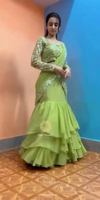 KF 1663 Pista Faux Georgette Lehenga Choli with Embroidery Work & Sequins Work. Grab it for ₹2099. Delivery 4-6 Working Days. Shop now. | Bollywood Lehenga, Creative Lehenga, Designer Lehenga, Embroidered Lehenga, Lehenga, Party Wear Lehenga