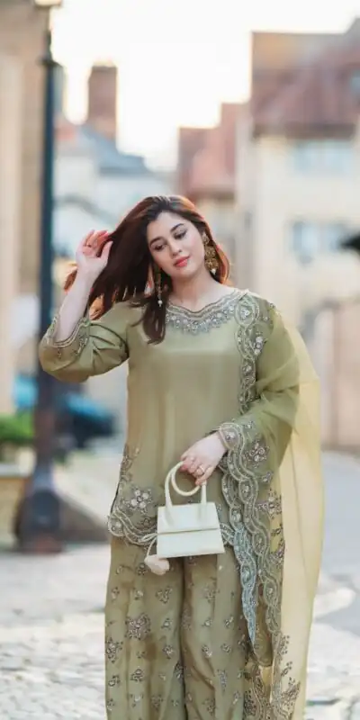 SSR 517 Pista French Crap Silk Salwar Suit with Embroidery Work. Introductory Price ₹2099. Delivery 4-6 Working Days. Shop now. | Casual Suits, Jump Suits, Tops & Bottoms, Track Suits, Trendy Wear, Creative suits, Designer Suits, Palazzo Suits, Party Wear Suits, Patiala Suits, Salwar suit, Straight Suits