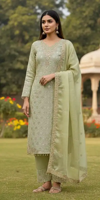 ZSR 3158 Pista in Organza Silk Lace Work & Embroidery Work Salwar Suit . Get it for ₹2399. Delivery 4-6 Working Days. Shop now. | Casual Suits, Jump Suits, Tops & Bottoms, Track Suits, Trendy Wear, Creative suits, Designer Suits, Palazzo Suits, Party Wear Suits, Patiala Suits, Salwar suit, Straight Suits