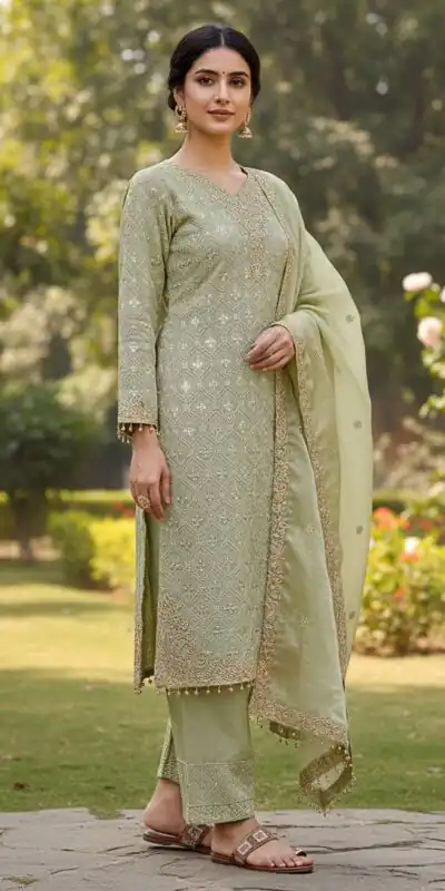ZSR 3158 Pista in Organza Silk Lace Work & Embroidery Work Salwar Suit . Get it for ₹2399. Delivery 4-6 Working Days. Shop now. | Casual Suits, Jump Suits, Tops & Bottoms, Track Suits, Trendy Wear, Creative suits, Designer Suits, Palazzo Suits, Party Wear Suits, Patiala Suits, Salwar suit, Straight Suits
