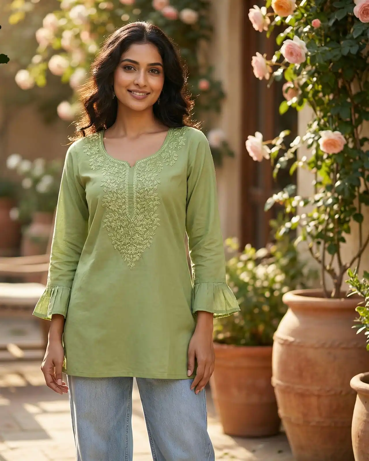 INLI Charmi vol 2 Pista in Rayon Chikan Work Designer Work Kurti . Affordable Price ₹1349. Delivery 4-6 Working Days. Shop now. | Bollywood Kurti, Creative Kurtis, Designer Kurti, Kurti, Party Wear Kurti, Selfie Kurti