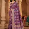 MS 546 Purple in Color Banarasi Silk Zari Work All Over Saree . Available at ₹1649 only. Delivery 4-6 Working Days. Shop now. | Creative Sarees, Embroidered Sarees, Bollywood Sarees, Designer Sarees, Ethnic Saree, Modern Digital sarees, Party Wear Sarees, Sarees