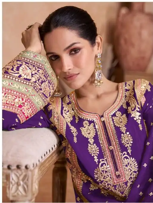 DS Ashirvad 7406 Purple in Color Chinon Embroidery Work Salwar Suit . Special Price ₹2449. Delivery 4-6 Working Days. Shop now. | Casual Suits, Jump Suits, Tops & Bottoms, Track Suits, Trendy Wear, Creative suits, Designer Suits, Palazzo Suits, Party Wear Suits, Patiala Suits, Salwar suit, Straight Suits