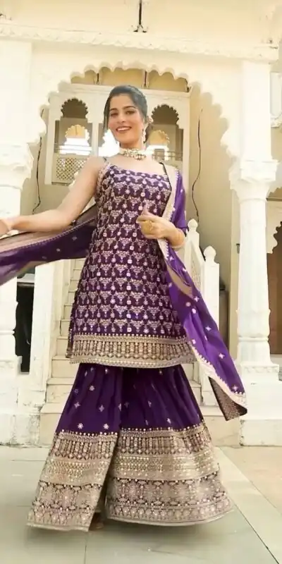 RTC 5892 Purple Faux Georgette Salwar Suit Perfect for Wedding, Party, Durga Puja, Mehendi, Baby Shower – . Festive Deal ₹2549. Delivery 4-6 Working D | Casual Suits, Jump Suits, Tops & Bottoms, Track Suits, Trendy Wear, Creative suits, Designer Suits, Palazzo Suits, Party Wear Suits, Patiala Suits, Salwar suit, Straight Suits