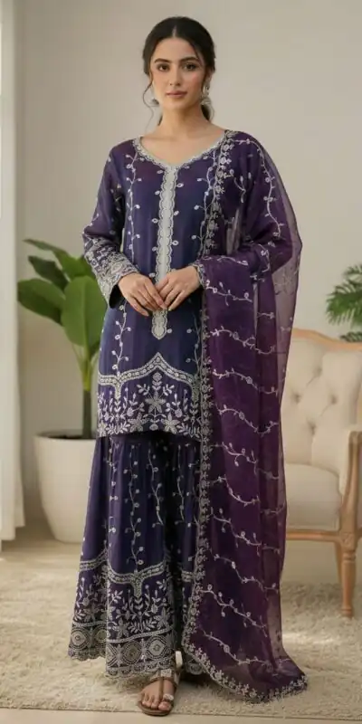 SSR 533 Purple Color Fendy Silk Salwar Suit with Embroidery Work. Affordable Price ₹2149. Delivery 4-6 Working Days. Shop now. | Casual Suits, Jump Suits, Creative suits, Designer Suits, Palazzo Suits, Party Wear Suits, Patiala Suits, Salwar suit, Straight Suits