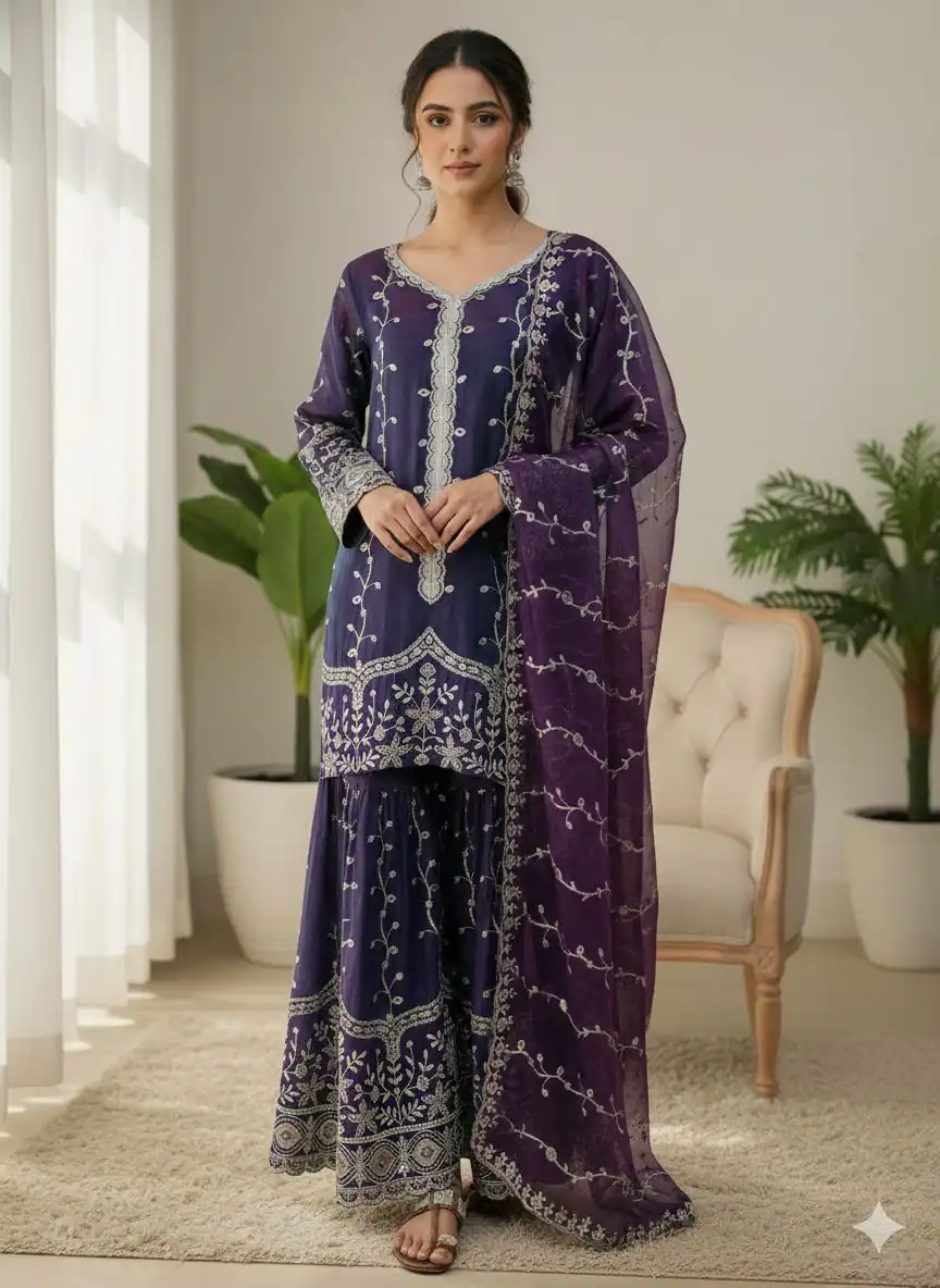 SSR 533 Purple Color Fendy Silk Salwar Suit with Embroidery Work. Affordable Price ₹2149. Delivery 4-6 Working Days. Shop now. | Casual Suits, Jump Suits, Creative suits, Designer Suits, Palazzo Suits, Party Wear Suits, Patiala Suits, Salwar suit, Straight Suits