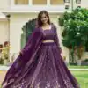 Purple Fox Georgette Sequence Work Lehenga Choli