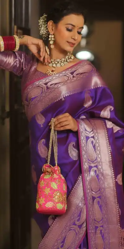 KPR 276 Purple in Soft Lichi Silk Lace Border & Lace Work Saree . Available at ₹1499 only. Delivery 4-6 Working Days. Shop now. | Creative Sarees, Embroidered Sarees, Bollywood Sarees, Designer Sarees, Ethnic Saree, Modern Digital sarees, Party Wear Sarees, Sarees