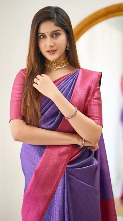 KPR 177 Purple in Soft Lichi Silk Jacquard Work Designer Work Saree . Now at just ₹1449. Delivery 4-6 Working Days. Shop now. | Creative Sarees, Embroidered Sarees, Bollywood Sarees, Designer Sarees, Ethnic Saree, Modern Digital sarees, Party Wear Sarees, Sarees