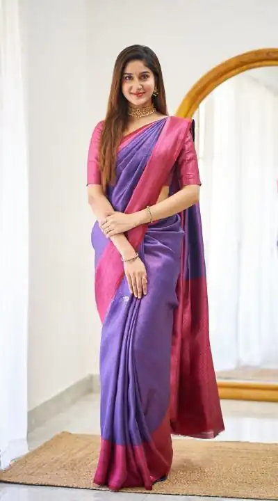 KPR 177 Purple in Soft Lichi Silk Jacquard Work Designer Work Saree . Now at just ₹1449. Delivery 4-6 Working Days. Shop now. | Creative Sarees, Embroidered Sarees, Bollywood Sarees, Designer Sarees, Ethnic Saree, Modern Digital sarees, Party Wear Sarees, Sarees