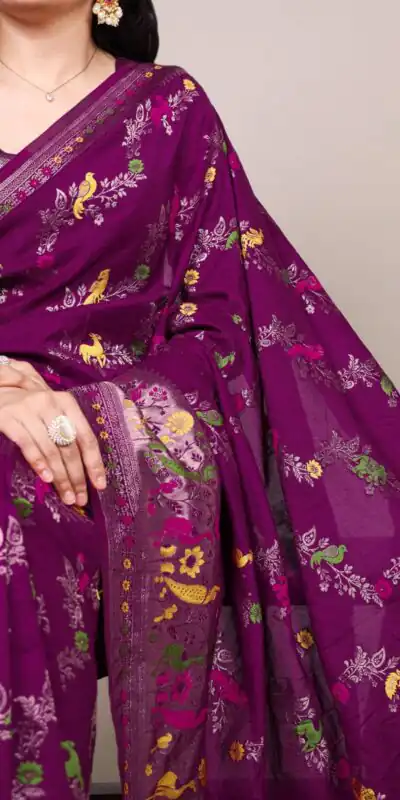 YNF 7907 Purple Nylon Weaving Work Saree Perfect for Wedding, Party, Baby Shower, Holi, Ethnic Day – . Available at ₹2149 only. Delivery 4-6 Working Da | Creative Sarees, Embroidered Sarees, Bollywood Sarees, Designer Sarees, Ethnic Saree, Modern Digital sarees, Party Wear Sarees, Sarees