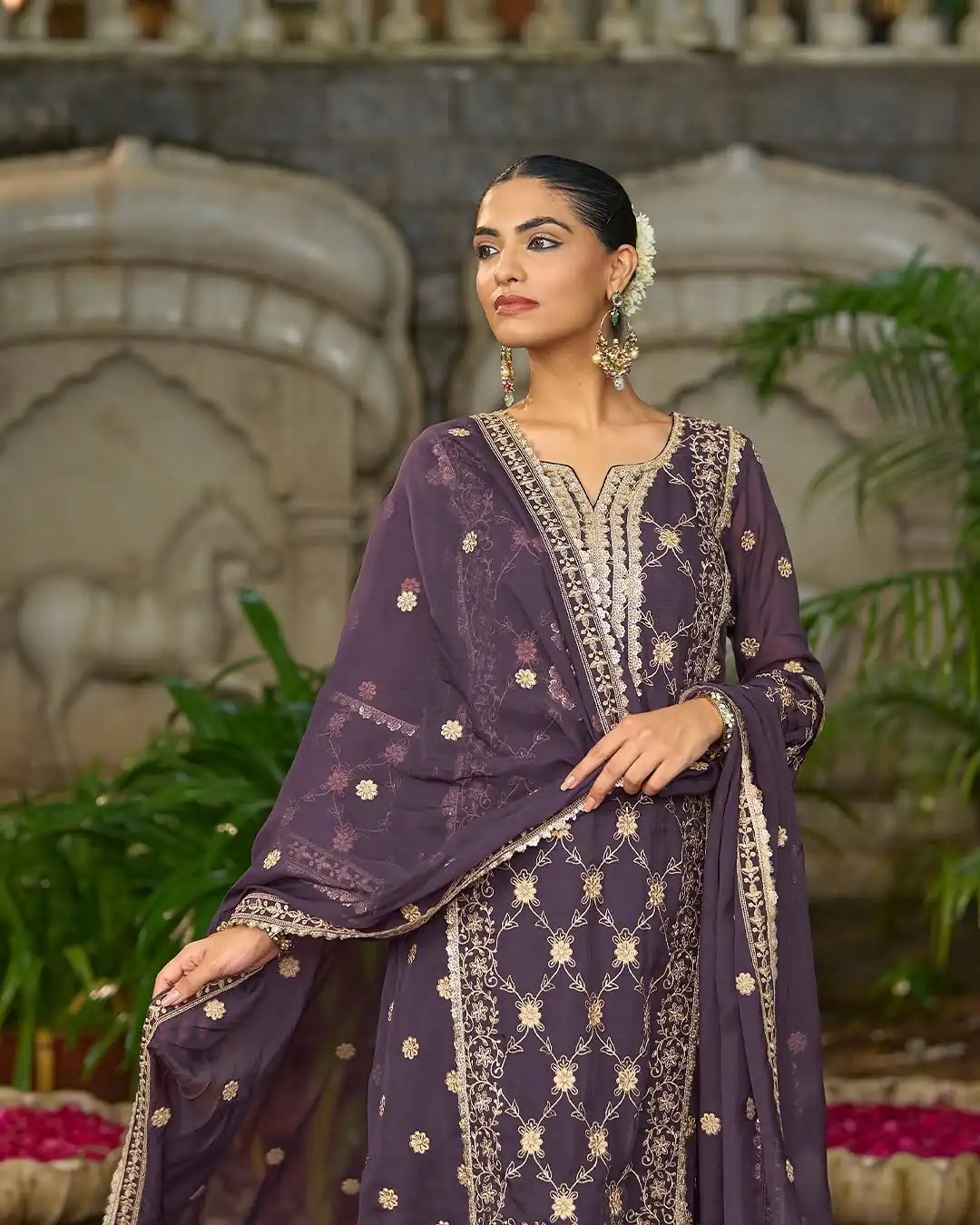 ZSR 3153 Purple in Color Pure Chinnon Embroidery Work Salwar Suit. Special Price ₹2149. Delivery 4-6 Working Days. Shop now. | Casual Suits, Jump Suits, Tops & Bottoms, Track Suits, Trendy Wear, Creative suits, Designer Suits, Palazzo Suits, Party Wear Suits, Patiala Suits, Salwar suit, Straight Suits