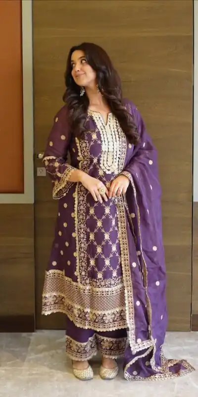 ZSR 3153 Purple in Color Pure Chinnon Embroidery Work Salwar Suit. Special Price ₹2149. Delivery 4-6 Working Days. Shop now. | Casual Suits, Jump Suits, Tops & Bottoms, Track Suits, Trendy Wear, Creative suits, Designer Suits, Palazzo Suits, Party Wear Suits, Patiala Suits, Salwar suit, Straight Suits