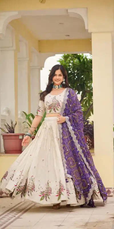 Ram 102 Purple Color Pure Tissue silk Lehenga Choli with Embroidery Work. Grab it for ₹3249. Delivery 4-6 Working Days. Shop now. | Bollywood Lehenga, Creative Lehenga, Designer Lehenga, Embroidered Lehenga, Lehenga, Party Wear Lehenga