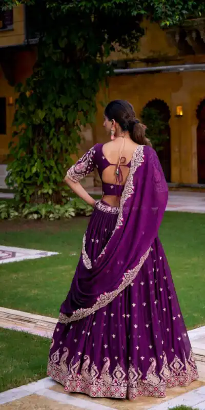 LNB 1456 Purple Color Rangoli Crush Sequins Thread Lehenga Choli . Exclusive Offer ₹3999. Delivery 4-6 Working Days. Shop now. | Bollywood Lehenga, Creative Lehenga, Designer Lehenga, Embroidered Lehenga, Lehenga, Party Wear Lehenga