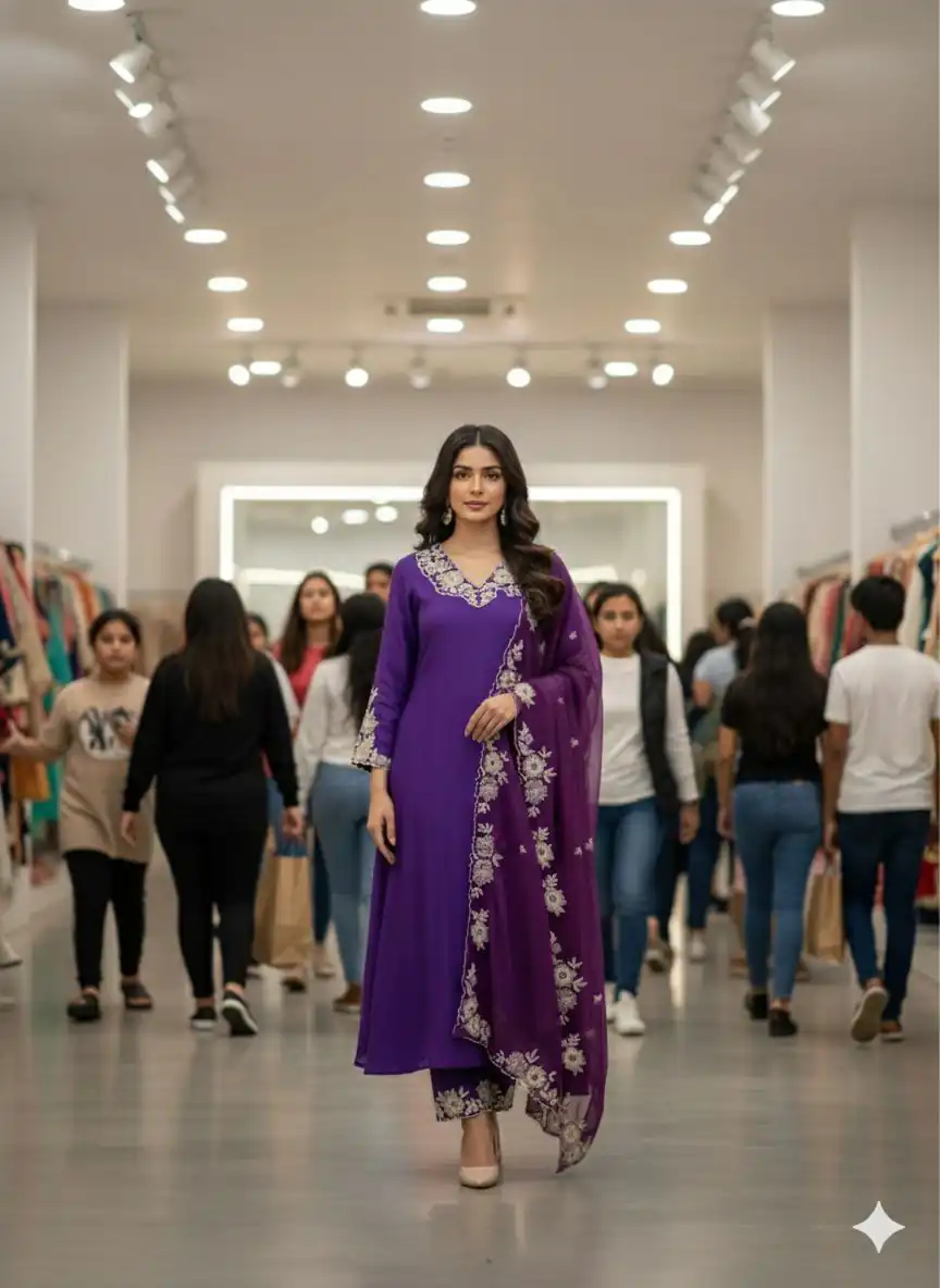 LG 2053 Purple Roman Silk Salwar Suit Perfect for Wedding, Party, Eid, Holi, Cultural Events – . Exclusive Offer ₹2099. Delivery 4-6 Working Days. | Casual Suits, Jump Suits, Tops & Bottoms, Track Suits, Trendy Wear, Creative suits, Designer Suits, Palazzo Suits, Party Wear Suits, Patiala Suits, Salwar suit, Straight Suits