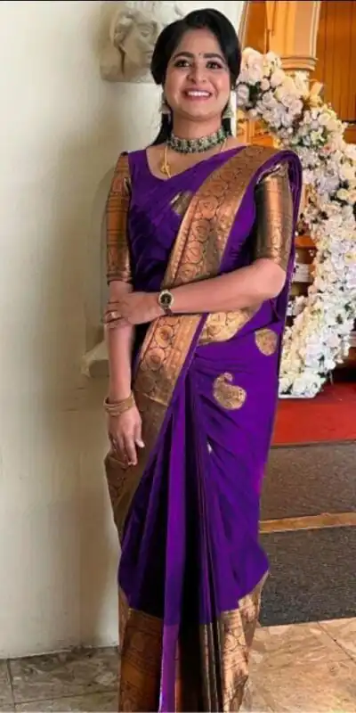 KPR 145 Purple Soft Lichi Silk Jacquard Work All Over Saree for Wedding, Party, Family Gatherings,, Pongal Introductory Price ₹1299. Delivery 4-6 Worki | Creative Sarees, Embroidered Sarees, Bollywood Sarees, Designer Sarees, Ethnic Saree, Modern Digital sarees, Party Wear Sarees, Sarees