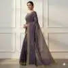 JR 659 Purple in Color Star Georgette Embroidery Work Saree . Available at ₹1799 only. Delivery 4-6 Working Days. Shop now. | Creative Sarees, Embroidered Sarees, Bollywood Sarees, Designer Sarees, Ethnic Saree, Modern Digital sarees, Party Wear Sarees, Sarees
