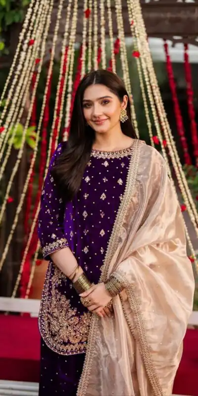 KD 1536 Purple Viscose Velvet Thread Sequence Work Salwar Suit Wedding, Party, Festive, Events, Special Price ₹2399. Delivery 4-6 Working Days. Shop now. | Casual Suits, Jump Suits, Tops & Bottoms, Track Suits, Trendy Wear, Creative suits, Designer Suits, Palazzo Suits, Party Wear Suits, Patiala Suits, Salwar suit, Straight Suits