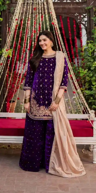 KD 1536 Purple Viscose Velvet Thread Sequence Work Salwar Suit Wedding, Party, Festive, Events, Special Price ₹2399. Delivery 4-6 Working Days. Shop now. | Casual Suits, Jump Suits, Tops & Bottoms, Track Suits, Trendy Wear, Creative suits, Designer Suits, Palazzo Suits, Party Wear Suits, Patiala Suits, Salwar suit, Straight Suits