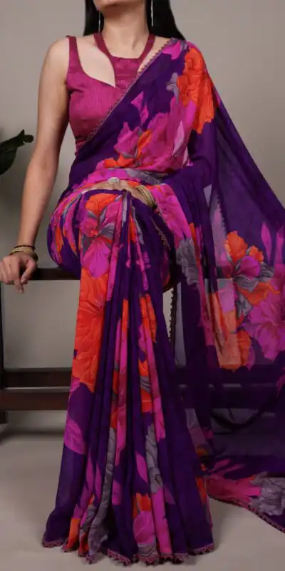YNF 7032 Purple in Weightless Marbal Lace Work & Lace Border Saree . Grab it for ₹1549. Delivery 4-6 Working Days. Shop now. | Creative Sarees, Embroidered Sarees, Bollywood Sarees, Designer Sarees, Ethnic Saree, Modern Digital sarees, Party Wear Sarees, Sarees