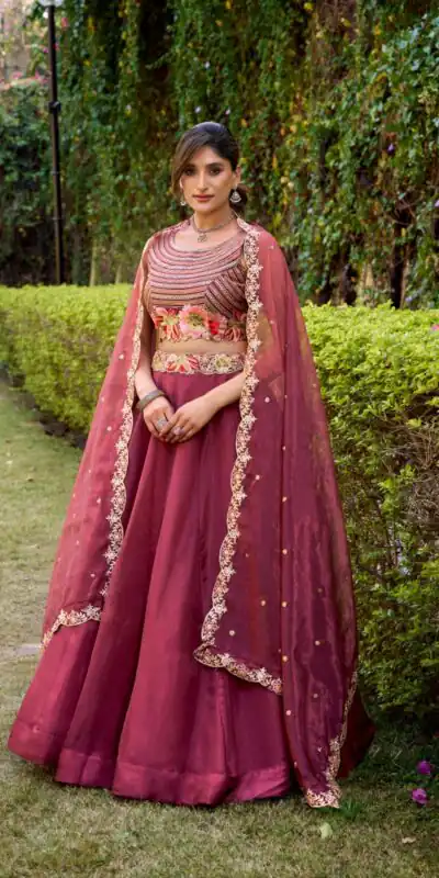 LNB 1445 Rani Pink Chanda Silk Lehenga Choli with Sequins Work & Embroidery Work. Grab it for ₹3399. Delivery 4-6 Working Days. Shop now. | Bollywood Lehenga, Creative Lehenga, Designer Lehenga, Embroidered Lehenga, Lehenga, Party Wear Lehenga