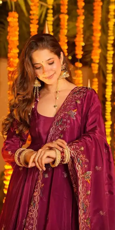 KD 1556 Rani Pink Natural Crap Silk Salwar Suit Perfect for Wedding, Party, Karwa Chauth, Raksha Bandhan, Engagement – . Grab it for ₹2549. Delive | Casual Suits, Jump Suits, Creative suits, Designer Suits, Palazzo Suits, Party Wear Suits, Patiala Suits, Salwar suit, Straight Suits