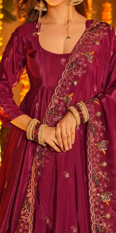 KD 1556 Rani Pink Natural Crap Silk Salwar Suit Perfect for Wedding, Party, Karwa Chauth, Raksha Bandhan, Engagement – . Grab it for ₹2549. Delive | Casual Suits, Jump Suits, Creative suits, Designer Suits, Palazzo Suits, Party Wear Suits, Patiala Suits, Salwar suit, Straight Suits