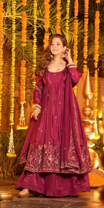 KD 1556 Rani Pink Natural Crap Silk Salwar Suit Perfect for Wedding, Party, Karwa Chauth, Raksha Bandhan, Engagement – . Grab it for ₹2549. Delive | Casual Suits, Jump Suits, Creative suits, Designer Suits, Palazzo Suits, Party Wear Suits, Patiala Suits, Salwar suit, Straight Suits
