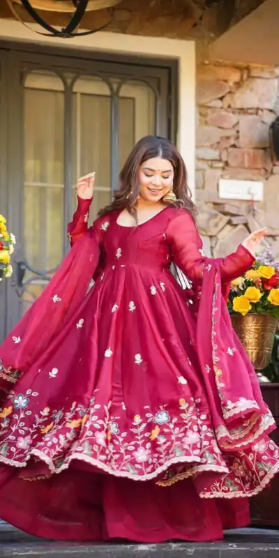 KD 1559 Rani Pink with Designer Work Organza Silk Salwar Suit . Exclusive Offer ₹2599. Delivery 4-6 Working Days. Shop now. | Casual Suits, Jump Suits, Tops & Bottoms, Track Suits, Trendy Wear, Creative suits, Designer Suits, Palazzo Suits, Party Wear Suits, Patiala Suits, Salwar suit, Straight Suits