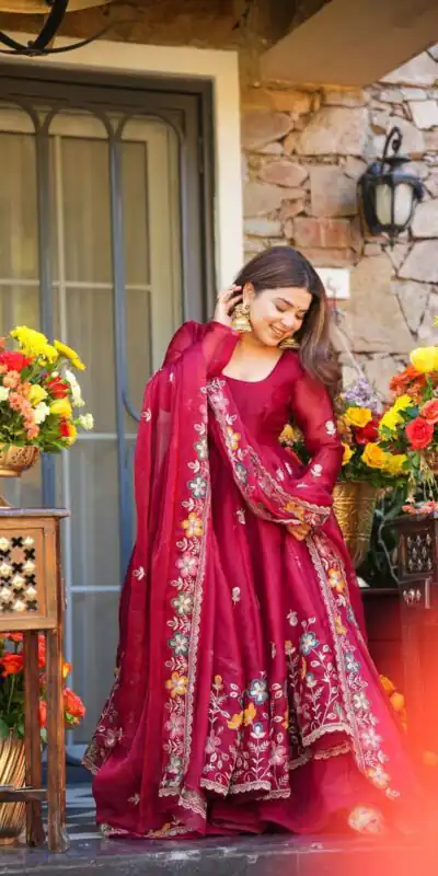 KD 1559 Rani Pink with Designer Work Organza Silk Salwar Suit . Exclusive Offer ₹2599. Delivery 4-6 Working Days. Shop now. | Casual Suits, Jump Suits, Tops & Bottoms, Track Suits, Trendy Wear, Creative suits, Designer Suits, Palazzo Suits, Party Wear Suits, Patiala Suits, Salwar suit, Straight Suits